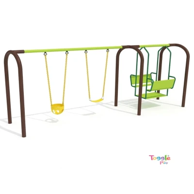 Safe Outdoor Kids Arch Swing - 4-Seater Metal Jhula