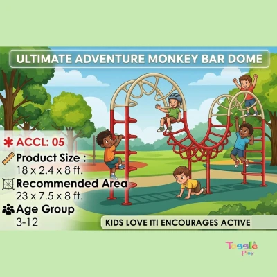 Mild Steel Wave Climber 8 ft for Park | Outdoor Playground Equipment