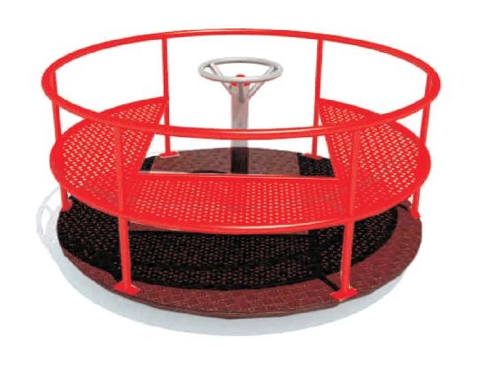 Enclosed Rail Platform Merry Go Round (ACMGR-05)
