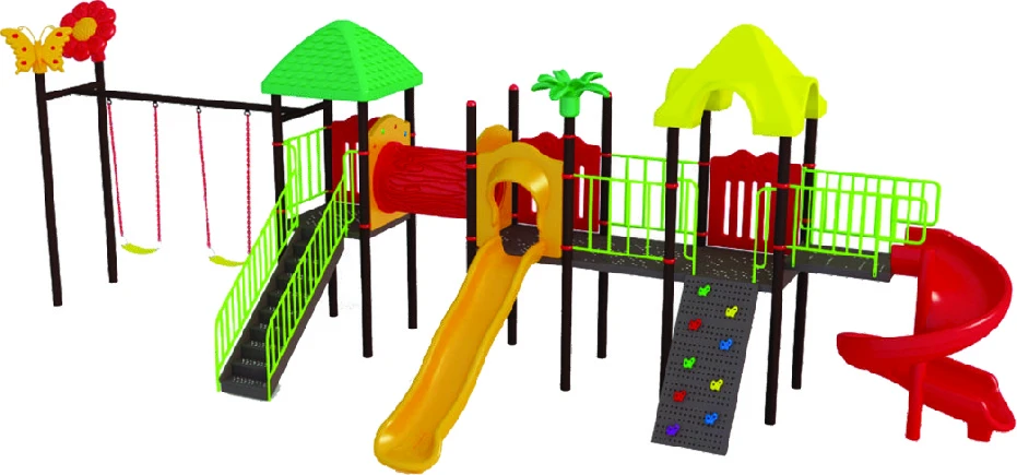 Multi Play Station with Swing Slide Bridge and Climber