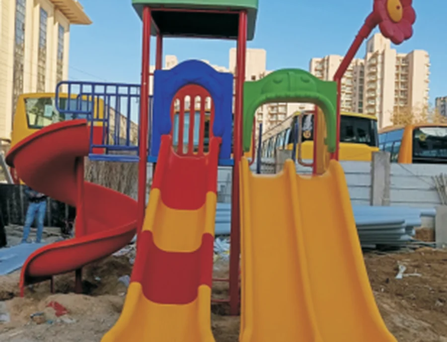 School playground equipment installation