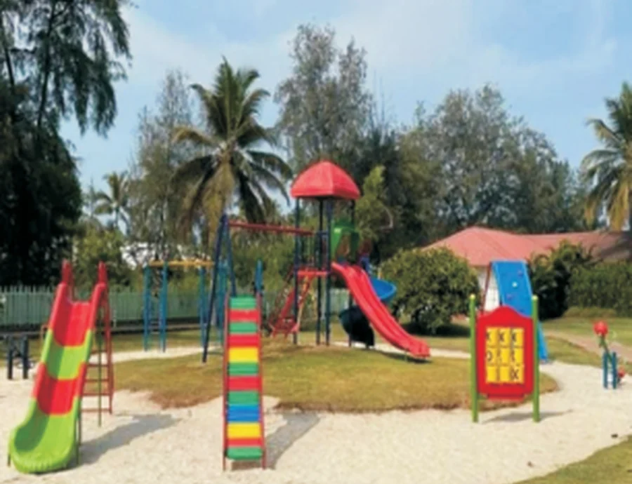 Park playground equipment installation