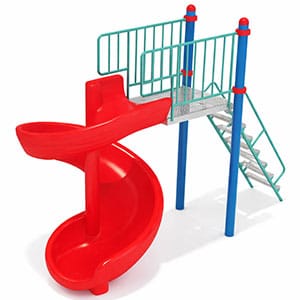 Fibreglass Playground Spiral Slide