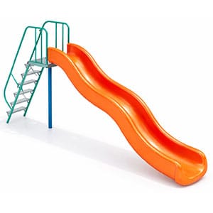 Outdoor playground wave slide